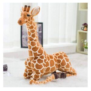 Plush Giraffe Stuffed Animal Toy - Brown and Cream